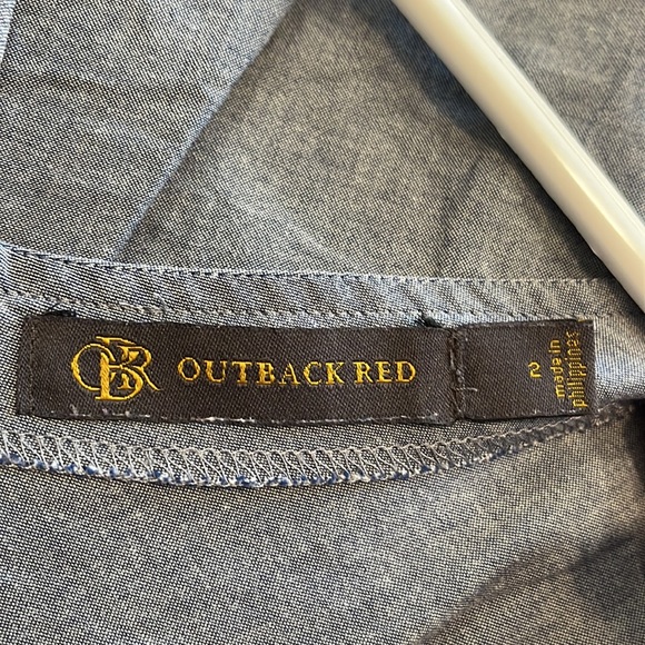 Outback Red V-Neck Chambray Dress size 2 - Picture 4 of 6